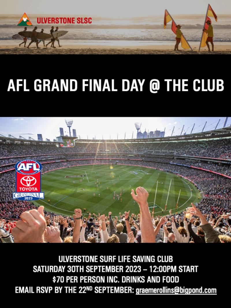 AFL GRAND FINAL DAY @ THE CLUB